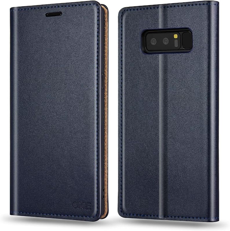 Photo 1 of OCASE Galaxy Note 8 Case, Samsung Galaxy Note 8 Wallet Case [TPU Shockproof Interior Protective Case] [Card Slot] [Kickstand] [Magnetic Closure] Leather Flip Cover for Samsung Galaxy Note8 - Blue