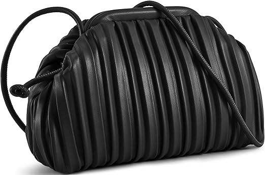 Photo 1 of
Visit the NIUEIMEE ZHOU Store
NIUEIMEE ZHOU Ruched Dumpling Bag for Women PU Leather Cloud Handbag Clutch Purse Retro Shoulder Crossbody Bags
