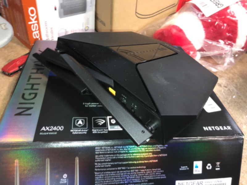 Photo 2 of NETGEAR Nighthawk WiFi 6 Router (RAX30) 5-Stream Dual-Band Gigabit Router, AX2400 Wireless Speed (Up to 2.4 Gbps), Coverage Up to 2,000 sq.ft. and 20 Devices AX2400 WiFi 6 | 5 Streams