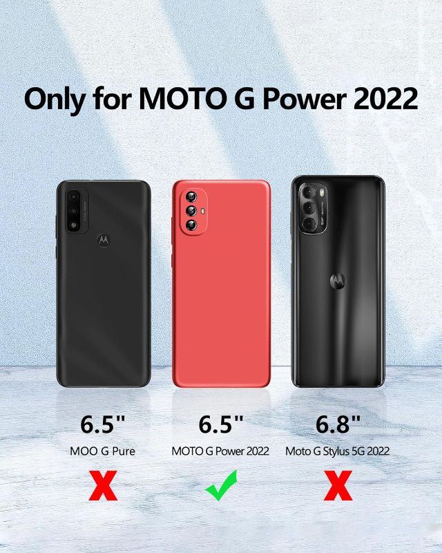 Photo 3 of Dssairo 3 in 1 for Moto G Power 2022 Case, with 2 Pack Screen Protector, Camera Protection?Liquid Silicone Slim Shockproof Protective Phone Case for Motorola Moto G Power 2022 (Red)
