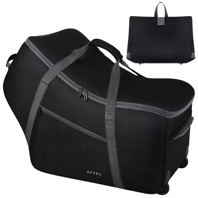 Photo 1 of SCTEL Car Seat Travel Bag Fits All Nuna Pipa Car Seat and Base, Doona Travel Bag, Padded Infant Car Seat Bag with Wheels, Airport Gate Check Bag with side pocket, Protective Feet, Double handle