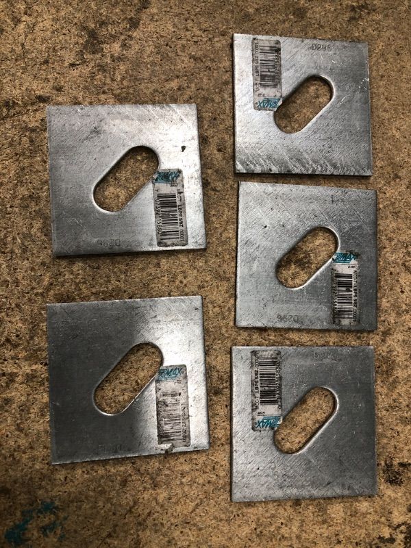 Photo 2 of *5 PACK BUNDLE* LBPS 3 in. x 3 in. ZMAX Galvanized Slotted Bearing Plate with 5/8 in. Bolt Diameter
