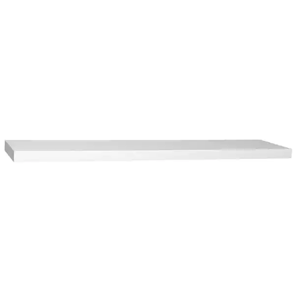 Photo 1 of 8 in. D x 24 in. L x 1-1/4 in. H Slim Shelf in White