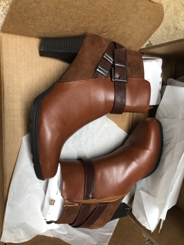 Photo 1 of BROWN ANKLE BOOTS WITH HEEL SIZE 10 