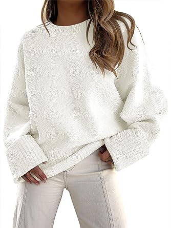 Photo 2 of LILLUSORY Women's Oversized Sweaters Fuzzy Chunky Warm Pullover Sweater