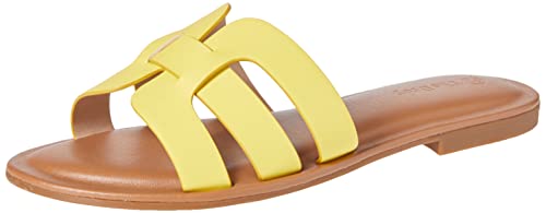 Photo 1 of The Drop Women's Monika Flat H-Band Slide Sandal, Lemon, 7