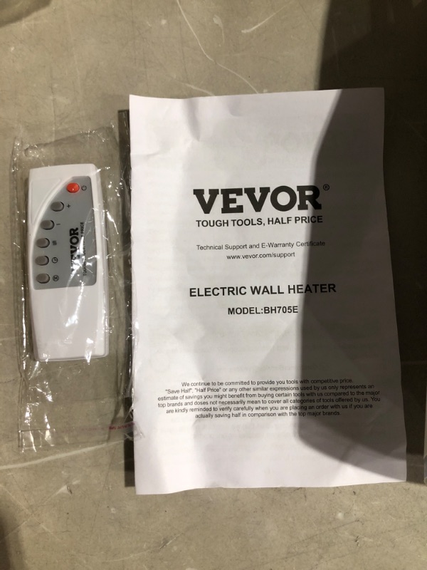 Photo 3 of * important * see notes *
VEVOR Electric Wall Heater 1500W, Small Space Heaters with Touch Screen & Wireless Remote Control,