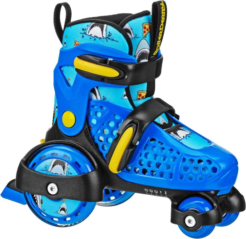 Photo 1 of Fun Roll Beginner Roller Skates by Roller Derby, Adjustable Sizing, Skates for Kids, Boys, Girls SIZE 11-2
