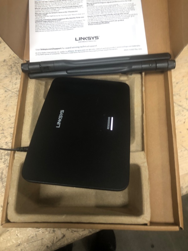 Photo 2 of Linksys WiFi Extender, WiFi 5 Range Booster, Dual-Band Booster with High-Gain Antennas, 10,000 Sq. ft Coverage, Speeds up to (AC1200) 1.2Gbps, Uninterrupted Streaming and Gaming - RE6500HG AC1200 (Speed) RE6500HG - 2,000 Sq. FT