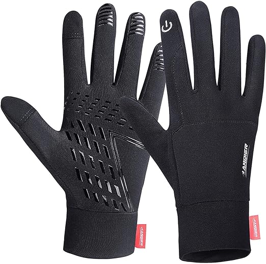 Photo 1 of Lanyi Running Sports Gloves Compression Lightweight Windproof Anti-Slip Touchscreen Warm Liner Cycling Work Gloves Men Women
