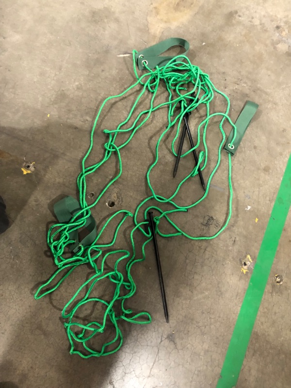 Photo 1 of **EXACT FUNCTION UNKNOWN*** GREEN ROPE WITH THREE STAKES