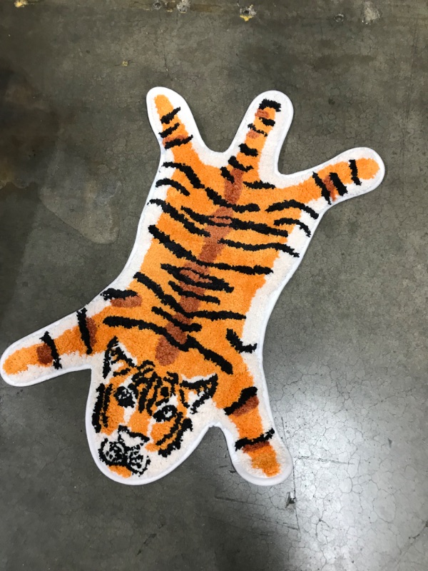 Photo 2 of 32" long childs tiger rug