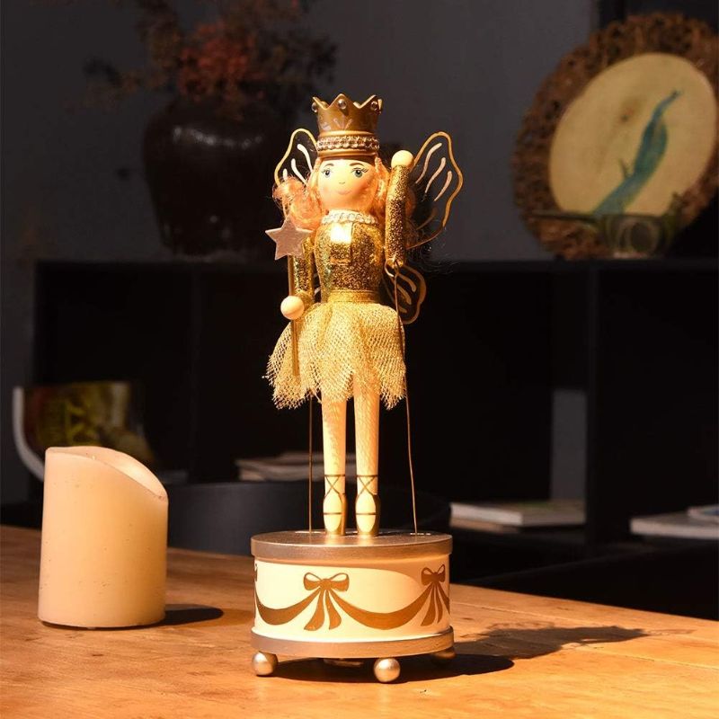 Photo 1 of **HEAD, WAND , AND ONE LITTLE LEG NEED TO BE GLUED BACK ON,** FUNCTIONS 
FUNPENY Classic Queen Ballet Dancer Nutcracker, Festive Collectible Nutcracker with Music Box, 12" Tall
