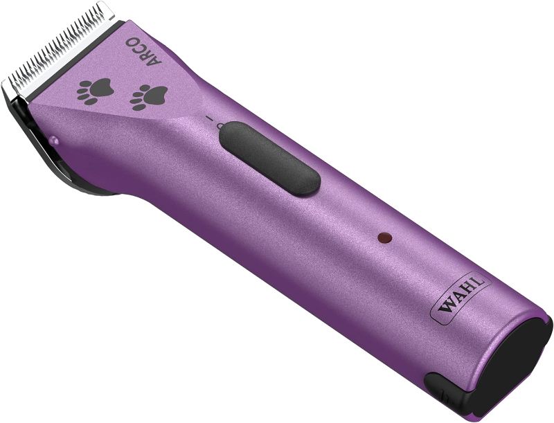Photo 1 of **BATTERY CHARGER, BATTERY, AND CLIPPERS TESTED AND FUCNTIONAL**
WAHL Professional Animal Arco Pet, Dog, Cat, and Horse Cordless Clipper Kit, Purple (8786-1001)
