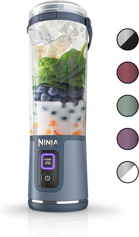 Photo 1 of **POWERS ON , UNABLE TO TEST*
inja BC51NV Blast Portable Blender, Cordless, 18oz. Vessel, Personal Blender-for Shakes & Smoothies, BPA Free, Leakproof-Lid & Sip Spout, USB-C Rechargeable, Dishwasher Safe Parts, Denim Blue

