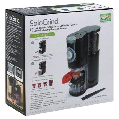 Photo 1 of **TESTED AND FUNCTIONAL**
Solofill SOLOGRIND 2-in-1 Automatic Single Serve Coffee Burr Grinder for Coffee Pod,Black,1 EA