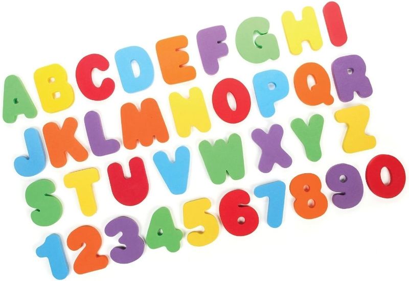 Photo 1 of  Foam Letters & Numbers, 36 Count, Educational Alphabet Counting Colorful Kids Children Girls Boys Ages 3+
