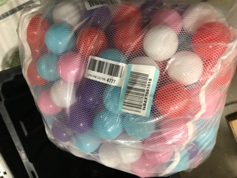 Photo 3 of Click N' Play Pastel Colors Ball Pit Balls for Kids, 200 Pack - Plastic Refill Balls, Phthalate & BPA Free, Reusable Storage Bag with Zipper, Gift for Toddlers and Kids, Plastic Balls for Ball Pit