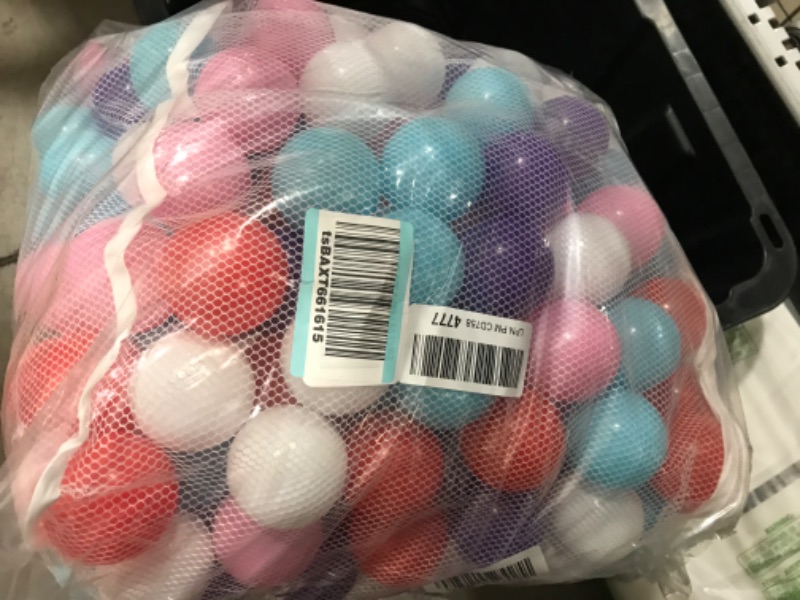 Photo 2 of Click N' Play Pastel Colors Ball Pit Balls for Kids, 200 Pack - Plastic Refill Balls, Phthalate & BPA Free, Reusable Storage Bag with Zipper, Gift for Toddlers and Kids, Plastic Balls for Ball Pit