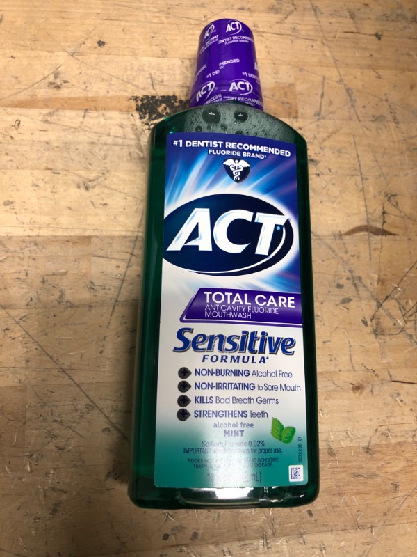 Photo 2 of *EXP 10/24* Act Total Care Anticavity Fluoride Mouthwash Sensitive Formula Mint - 18 oz