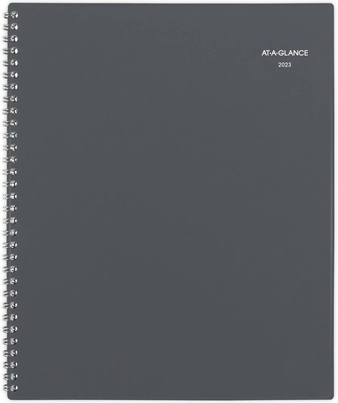 Photo 1 of AT-A-GLANCE 2023 Weekly & Monthly Planner, DayMinder, 8-1/2" x 11", Large, Spiral Bound, Monthly Tabs, Gray (GC54507) 4 pack
