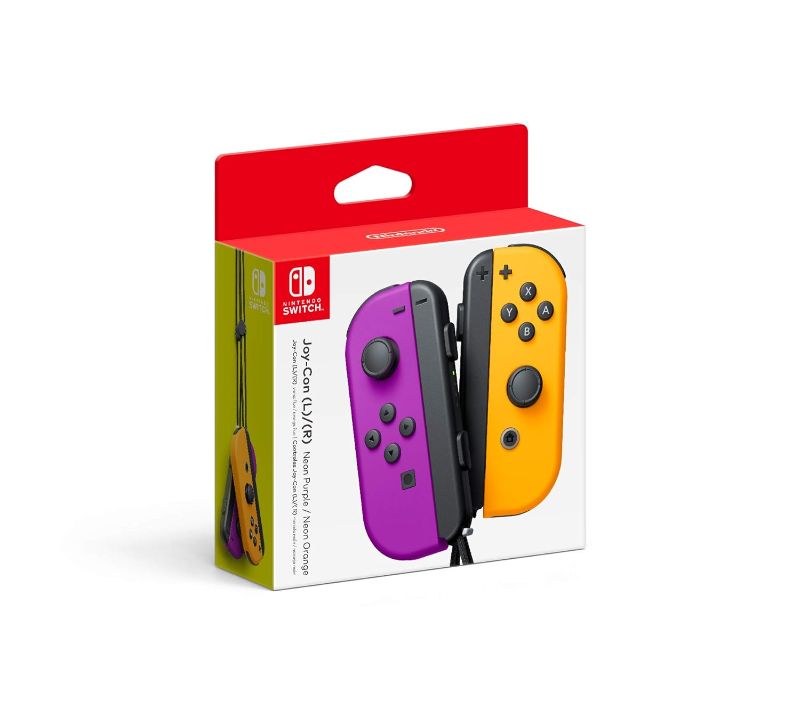 Photo 1 of ***SEE NOTES***Nintendo Neon Purple/ Neon Orange Joy-Con (L-R) - Switch