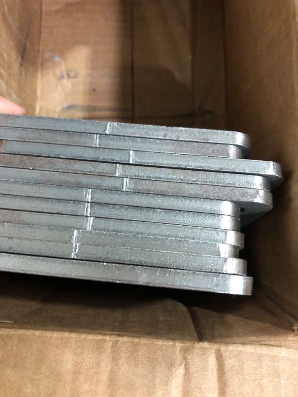 Photo 2 of 12 Pcs A36 Steel Plate Hot Rolled Steel Plate Base with 4 Holes 3/8 Inch Diameter, 3/16 Inch Thick Weldable Metal Plate for Structure Support and Industrial Use (4 x 4 Inch) 4 x 4 Inch 12