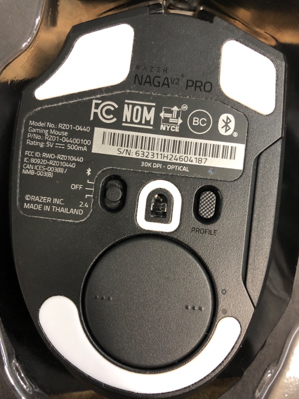 Photo 1 of Razer Naga V2 Pro Wireless Gaming Mouse: Interchangeable Side Plate w/ 2, 6, 12 Button Configurations - Focus+ 20K DPI Optical Sensor - Fastest Gaming Mouse Switch - Chroma RGB Lighting