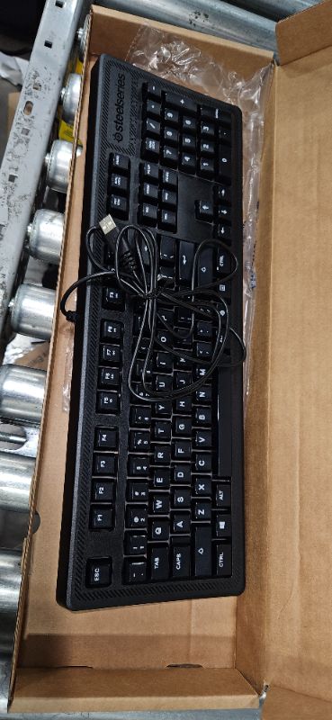 Photo 1 of SteelSeries 64435 Apex 100 Gaming Keyboard - Blue LED Renewed