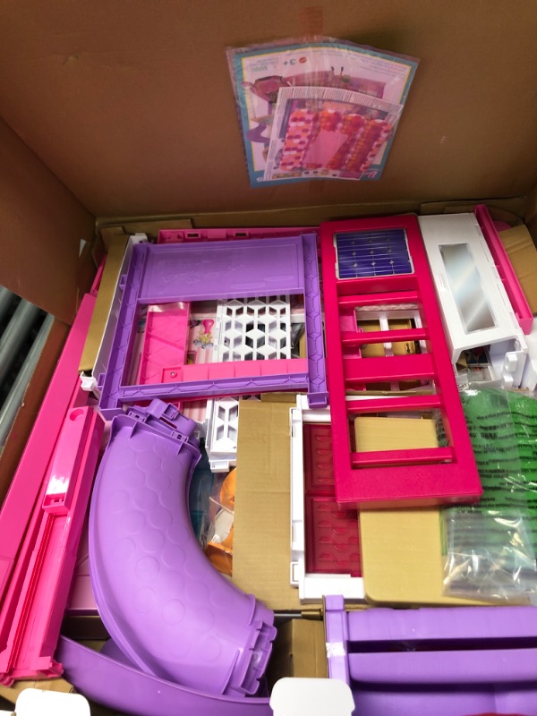 Photo 2 of Barbie Dreamhouse, Doll House Playset with 70+ Accessories Including Transforming Furniture, Elevator, Slide, Lights & Sounds Wheelchair Accessible Elevator