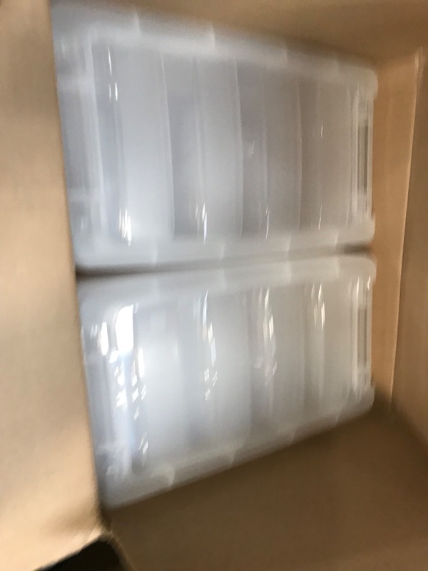 Photo 1 of (SEE NOTES) IRIS 10pk 5qt Stack & Pull Storage Box Transparent 