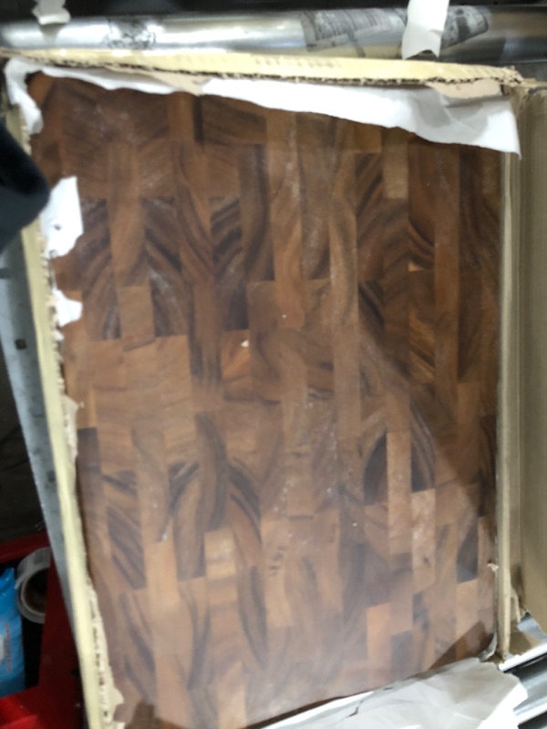 Photo 1 of ****USED*****Ironwood Gourmet Large End Grain Prep Station Acacia Wood Cutting Board, 14 x 20-Inch, Brown Charleston End Grain Prep Station