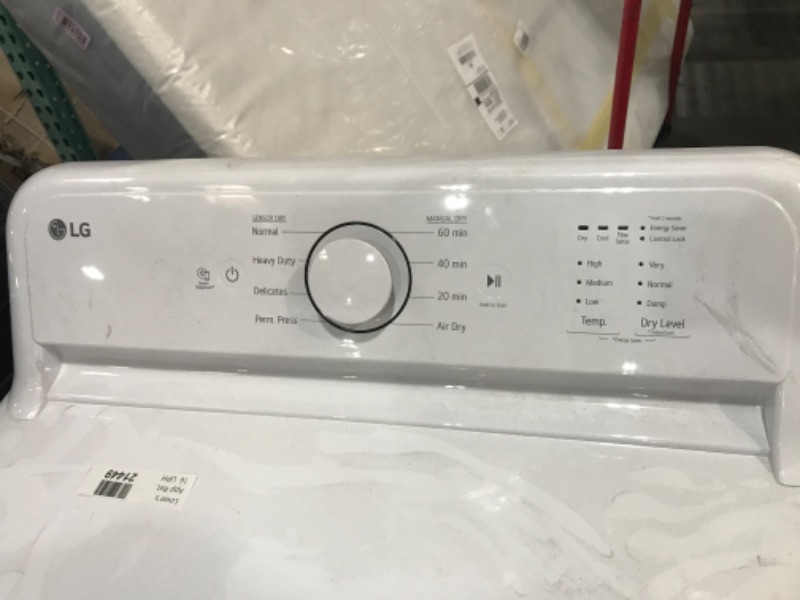 Photo 4 of LG 7.3-cu ft Electric Dryer (White) ENERGY STAR