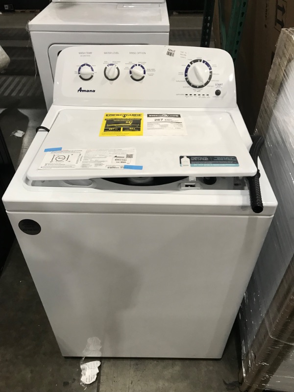 Photo 2 of Amana 3.8-cu ft High Efficiency Agitator Top-Load Washer (White)