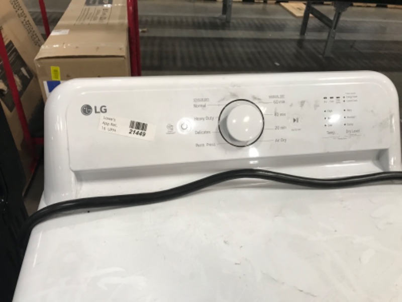 Photo 4 of LG 7.3-cu ft Electric Dryer (White) ENERGY STAR