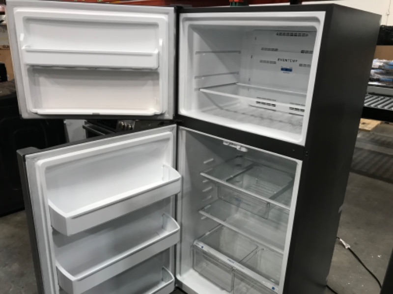 Photo 7 of Frigidaire Garage-Ready 18.3-cu ft Top-Freezer Refrigerator (Easycare Stainless Steel)