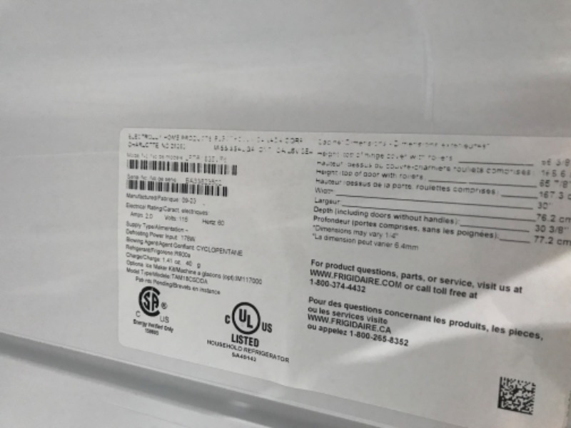 Photo 1 of Frigidaire Garage-Ready 18.3-cu ft Top-Freezer Refrigerator (Easycare Stainless Steel)