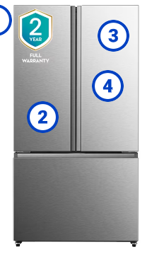 Photo 1 of Hisense 26.6-cu ft French Door Refrigerator with Ice Maker