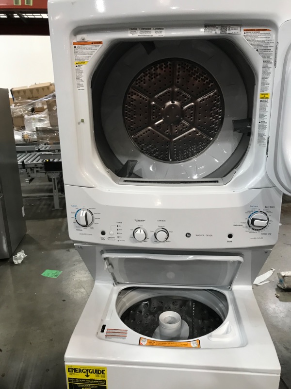 Photo 7 of GE Electric Stacked Laundry Center with 3.8-cu ft Washer and 5.9-cu ft Dryer