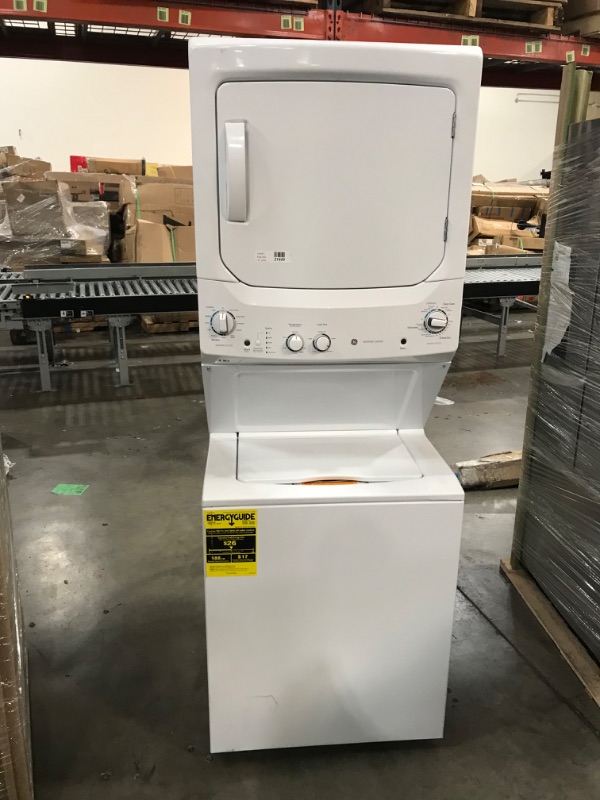 Photo 2 of GE Electric Stacked Laundry Center with 3.8-cu ft Washer and 5.9-cu ft Dryer