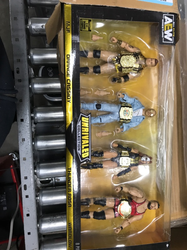 Photo 2 of All Elite Wrestling AEW Unrivaled Champion 4 Pack - Four 6-Inch Figures with Title Belts and Accessories - Amazon Exclusive