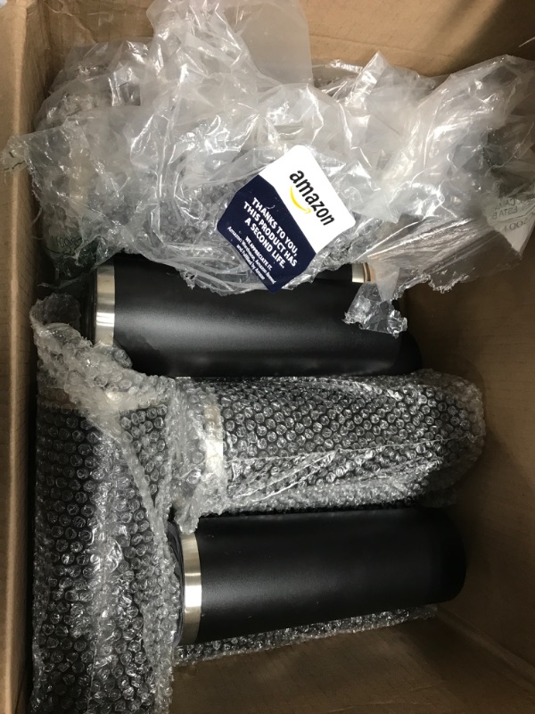 Photo 2 of **NON REFUNDABLE NO RETURNS SOLD AS IS**
**PARTS ONLY**HASLE OUTFITTERS 20 oz Stainless Steel Skinny Tumbler bulk, Double Wall Vacuum Slim Water Tumbler Cup with lid, Reusable Metal Travel Coffee Mug Set of 10, BLACK