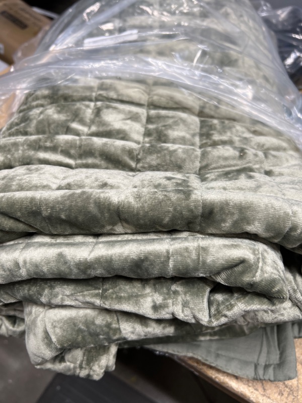 Photo 2 of BYTIDE Striped Faux Fur Oversized Bed Blanket with Sherpa Back, Plush Soft Warm Cozy Fluffy Fuzzy Reversible Luxury Throw Blanket for Couch Sofa Chair Bed Cover, 118" x 95", Olive Green Olive Green 118" x 95" Oversized Blanket