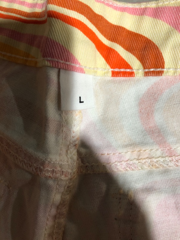 Photo 1 of * womens large * see images * 
WDIRARA Women's Cow Print Ripped Jeans High Waisted Button Skinny Denim Pants Large Multicolored