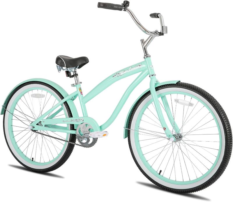 Photo 1 of 
JOYSTAR 20" Beach Cruiser Bike for Girls, Boys, Mens and Womens, Single Speed Kids Cruiser Bikes with Coaster Brake, Multiple Colors
Color:Green
Style:240Inch With Coaster Brake