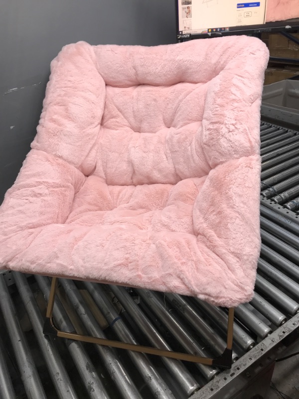 Photo 1 of 
OAKHAM Comfy Saucer Chair, Folding Faux Fur Lounge Chair for Bedroom and Living Room, Flexible Seating Chair for Kids Teens Adults, X-Large (Faux Fur-Pink)
Color:Faux Fur-pink