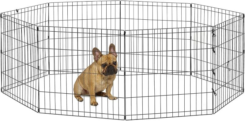 Photo 1 of 
New World Pet Products 8 Panel, 24" Foldable Black Metal Dog Exercise Pen No Door
Size:Small Dog Pen: 24-Inch High