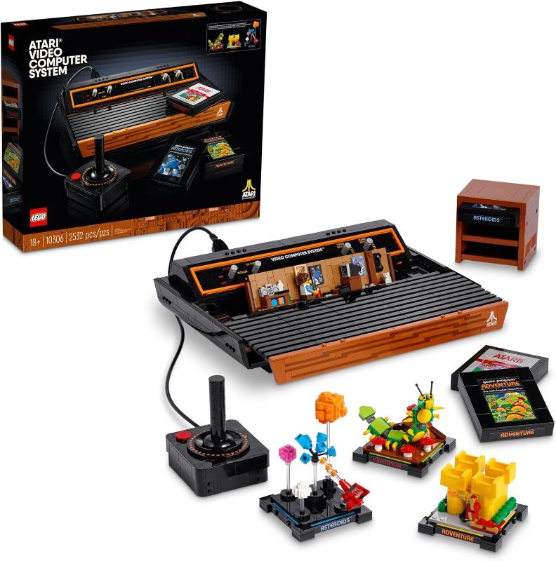 Photo 1 of 
LEGO Icons Atari 2600 Building Set 10306 - Retro Video Game Console and Gaming Cartridge Replicas, Featuring Minifigure and Joystick, Nostalgic 80s Gift for...
Style:Standard Packaging