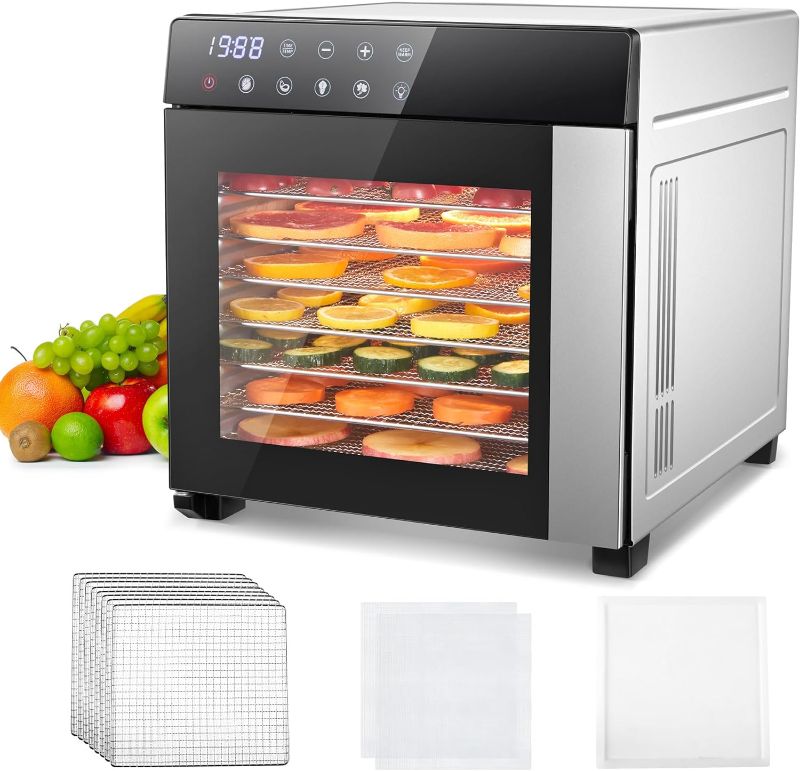 Photo 1 of 
Amzgachfktch Food Dehydrator with 4 Presets, 8 Trays Stainless Steel Dehydrator Machine, Large Capacity Dehydrators for Food and Jerky, Herbs, Yogurt...