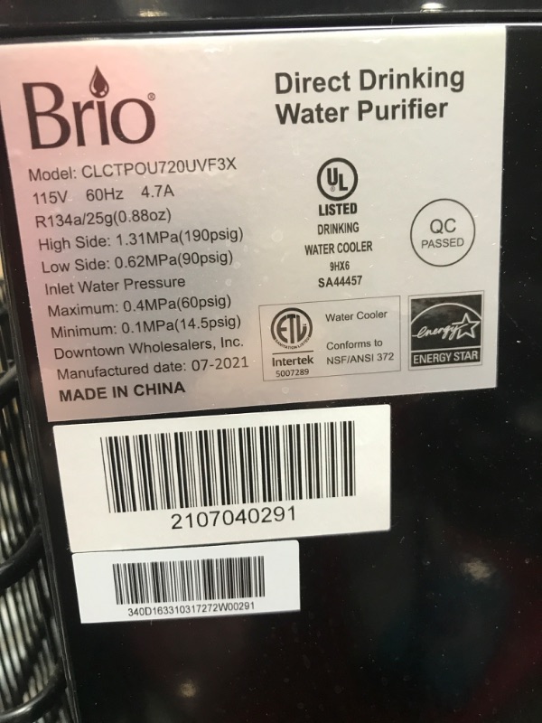 Photo 4 of Brio 700 Series Moderna 3-Stage Touch-Less Countertop Bottle-Less POU Tri-Temperature Digital Water Cooler Dispenser